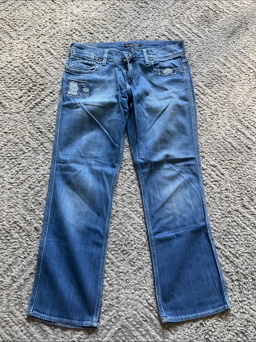 Polo by Ralph Lauren Blue Flare Jeans with Light Distressing
